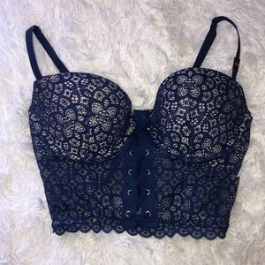 Victoria’s Secret dark blue Longline Bra